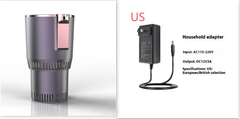 2 In1 Car Heating Cooling Cup 12V Smart Car Cup Holder Digital Temperature Display Drink Cup Warmer Cooler Mini Car Refrigerator Eyecatsher