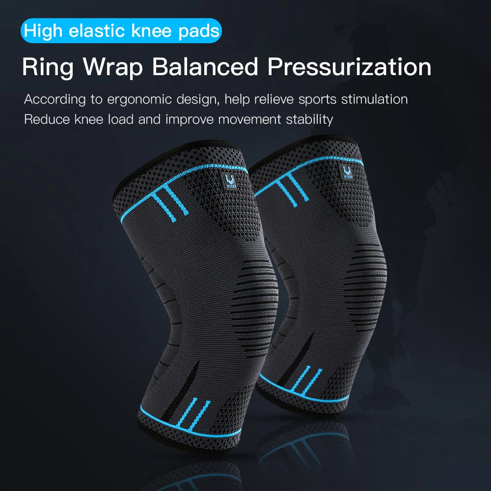 1 Pc Compression Knee Support Sleeve Elastic Knee Pads Brace Springs Gym Sports Protector Basketball Hiking leg guards