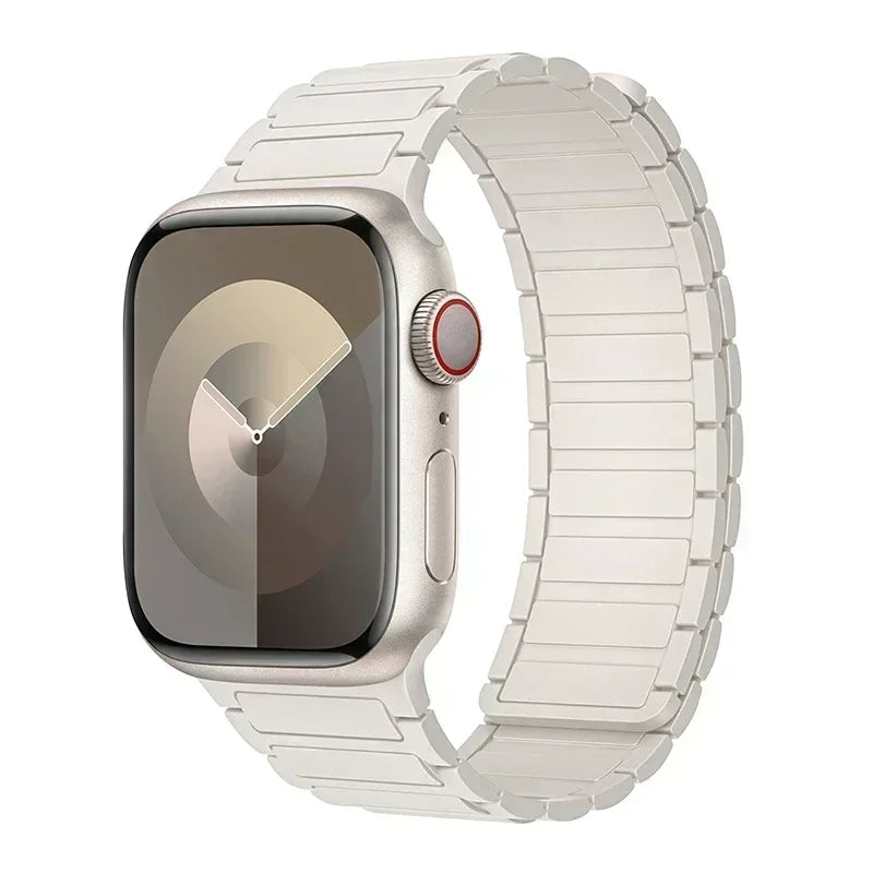 Silicone Strap for Apple Watch 46mm 42mm 49mm 45mm 41mm 44mm 40mm Magnetic Band for lWatch Ultra 2 Series 10 9 8 7 6 SE 5 4 3