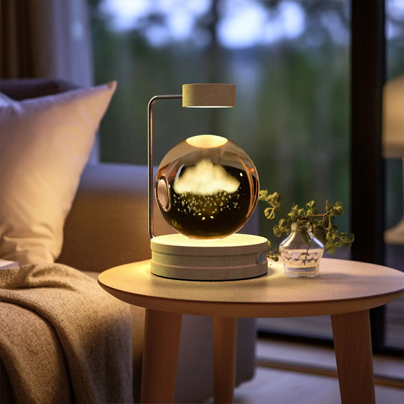 Crystal Ball Dinosaur Night Light - USB Cosmic Bedside Lamp - Eyecatsher Eyecatsher