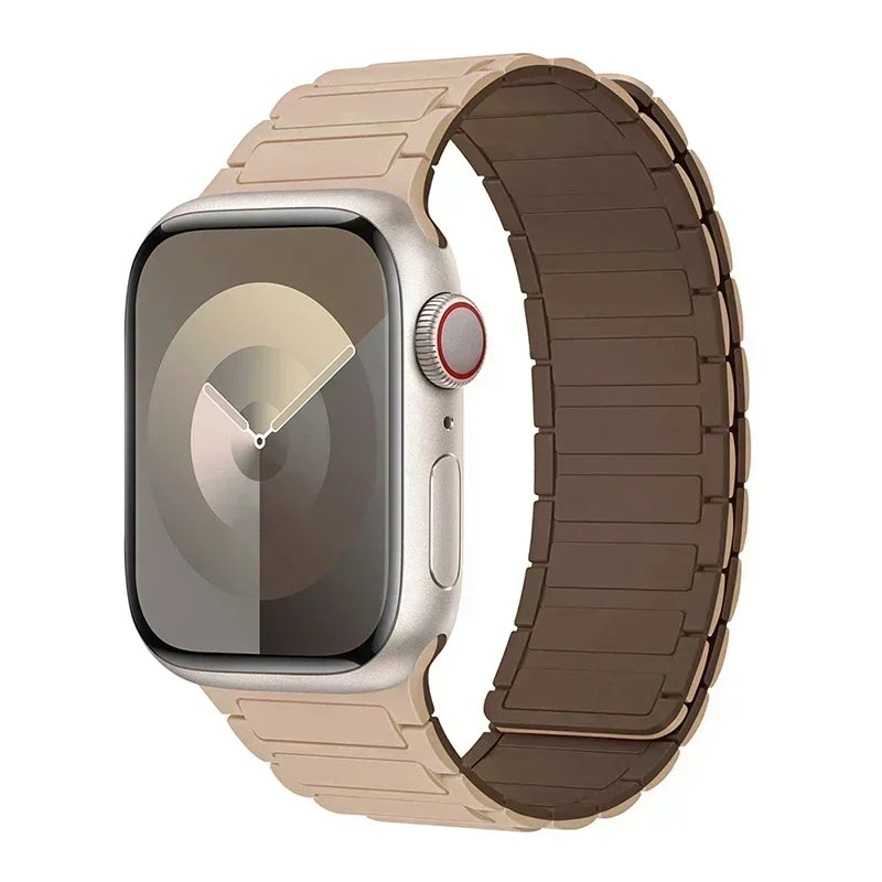 Silicone Strap for Apple Watch 46mm 42mm 49mm 45mm 41mm 44mm 40mm Magnetic Band for lWatch Ultra 2 Series 10 9 8 7 6 SE 5 4 3