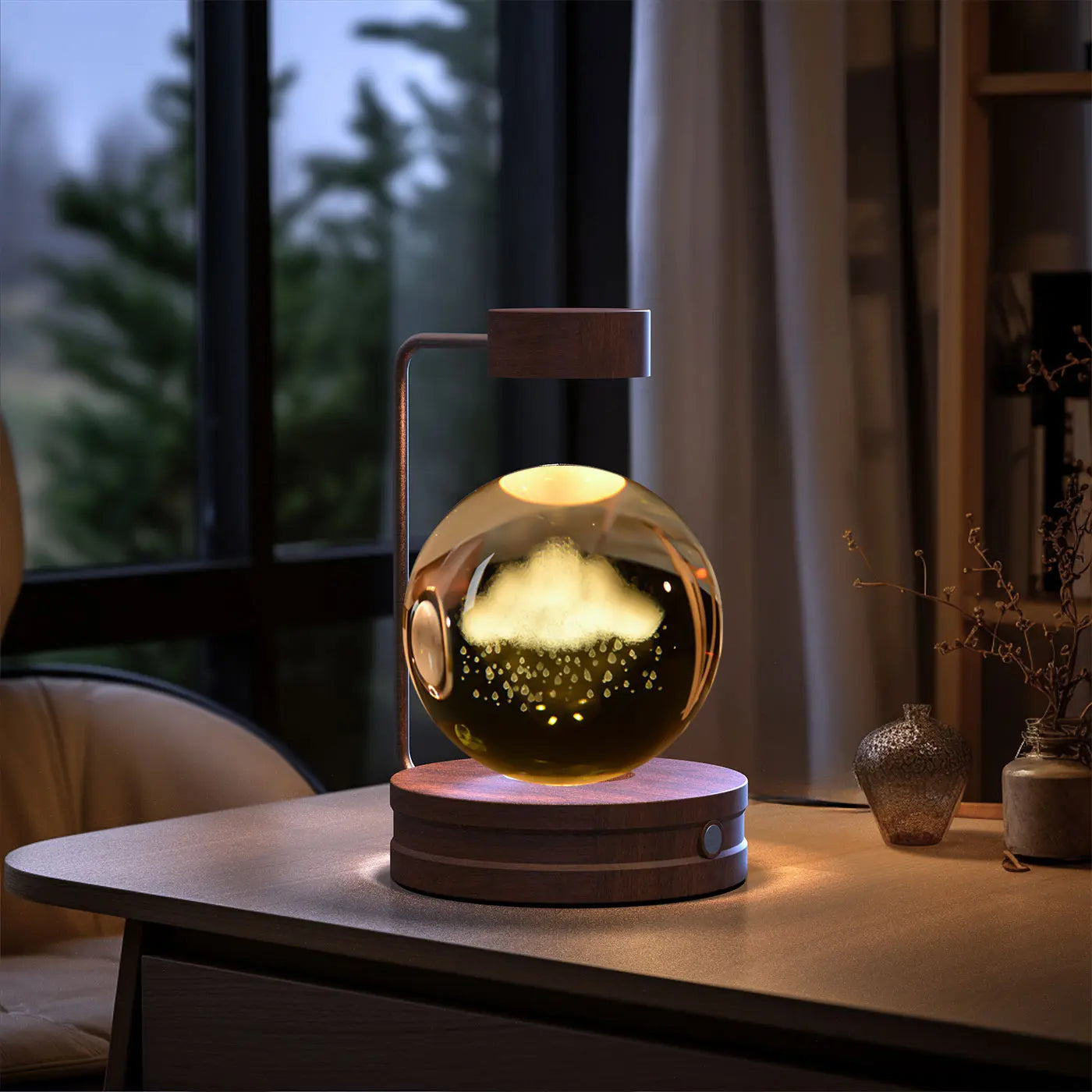 Crystal Ball Dinosaur Night Light - USB Cosmic Bedside Lamp - Eyecatsher Eyecatsher