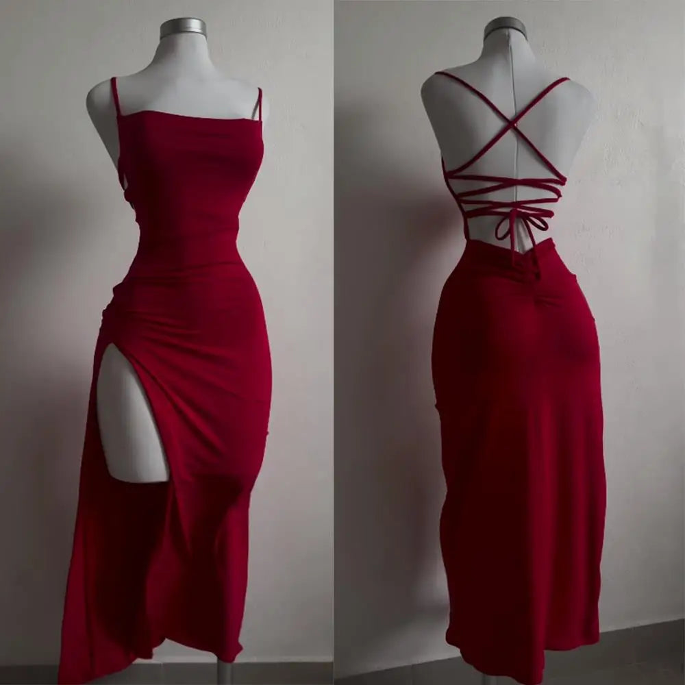Summer Halter Dress - Trendy Bodycon Hip Dress with Straps