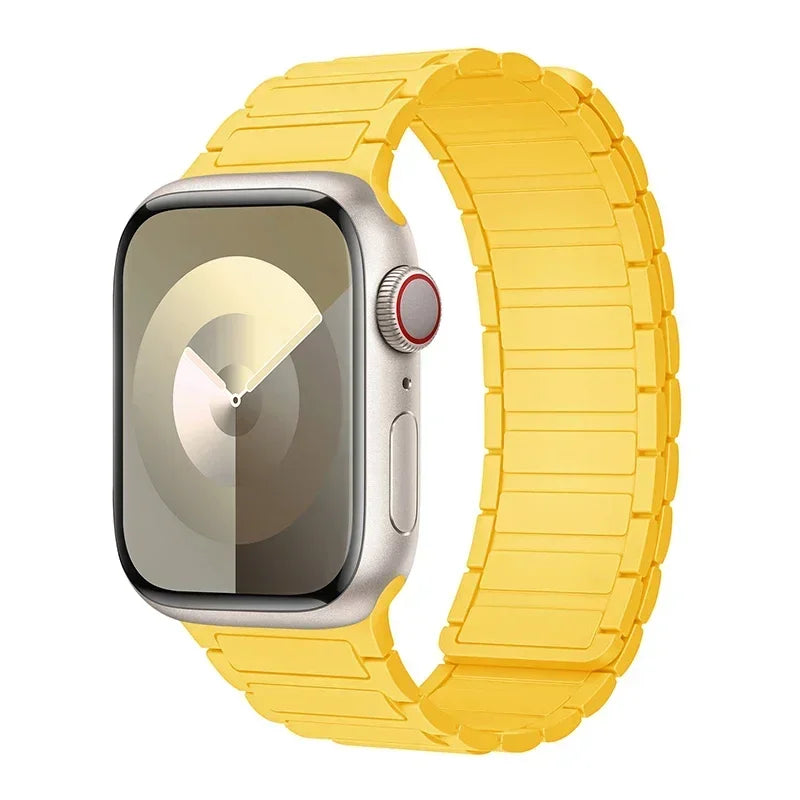 Silicone Strap for Apple Watch 46mm 42mm 49mm 45mm 41mm 44mm 40mm Magnetic Band for lWatch Ultra 2 Series 10 9 8 7 6 SE 5 4 3