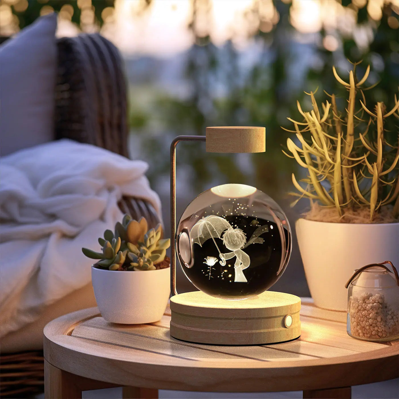 Crystal Ball Dinosaur Night Light - USB Cosmic Bedside Lamp - Eyecatsher Eyecatsher
