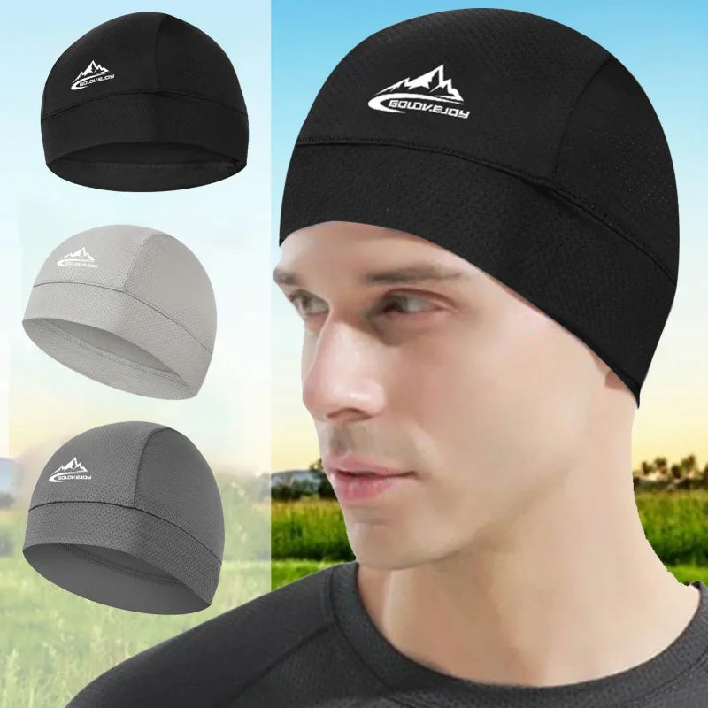 Quick Dry Breathable Fishing Cap Sunhat Anti-UV Sport Hat Helmet Liner Sweat Cap Outdoor Cycling Bike MTB Running Hat Head Scarf