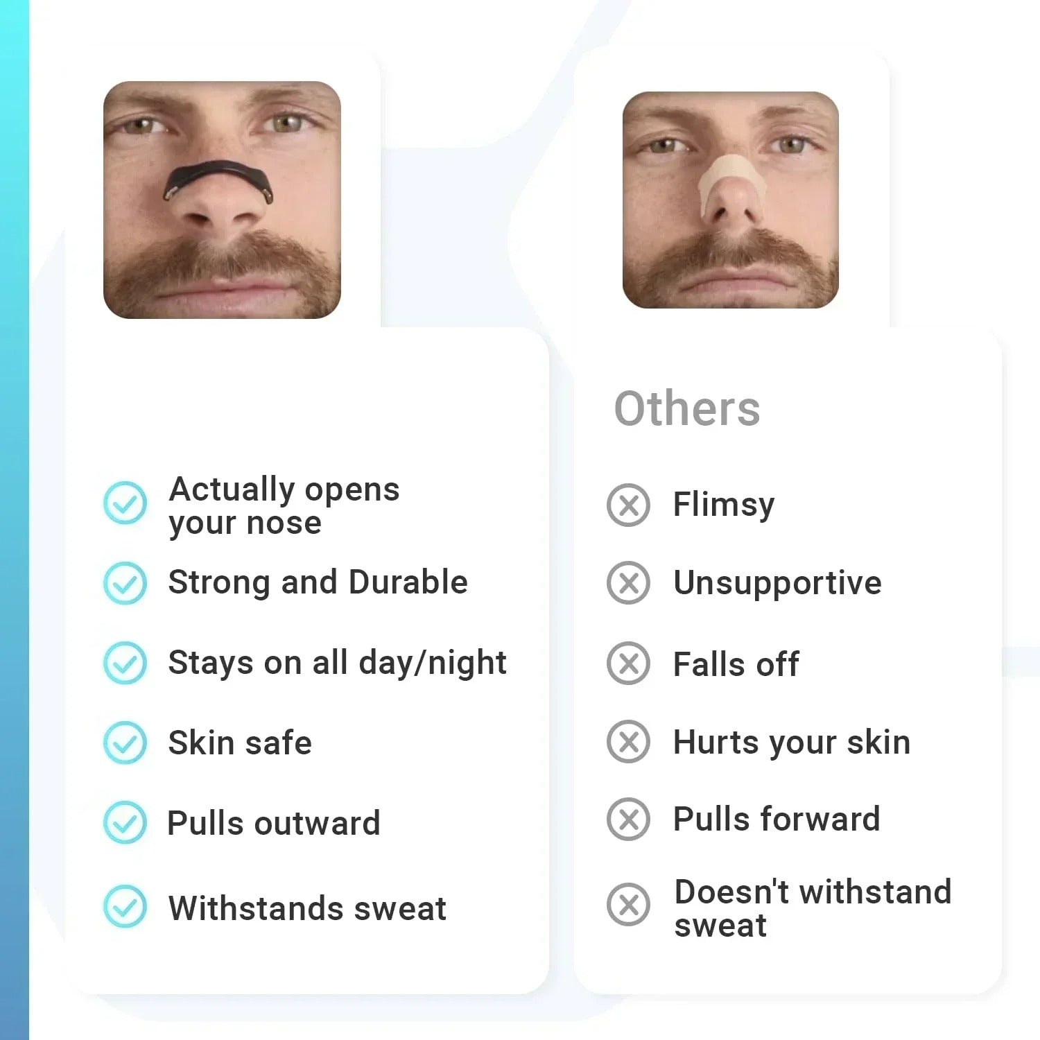 30-Day Nasal Dilator Kit - Magnetic Nose Strips for Sports & Sleep