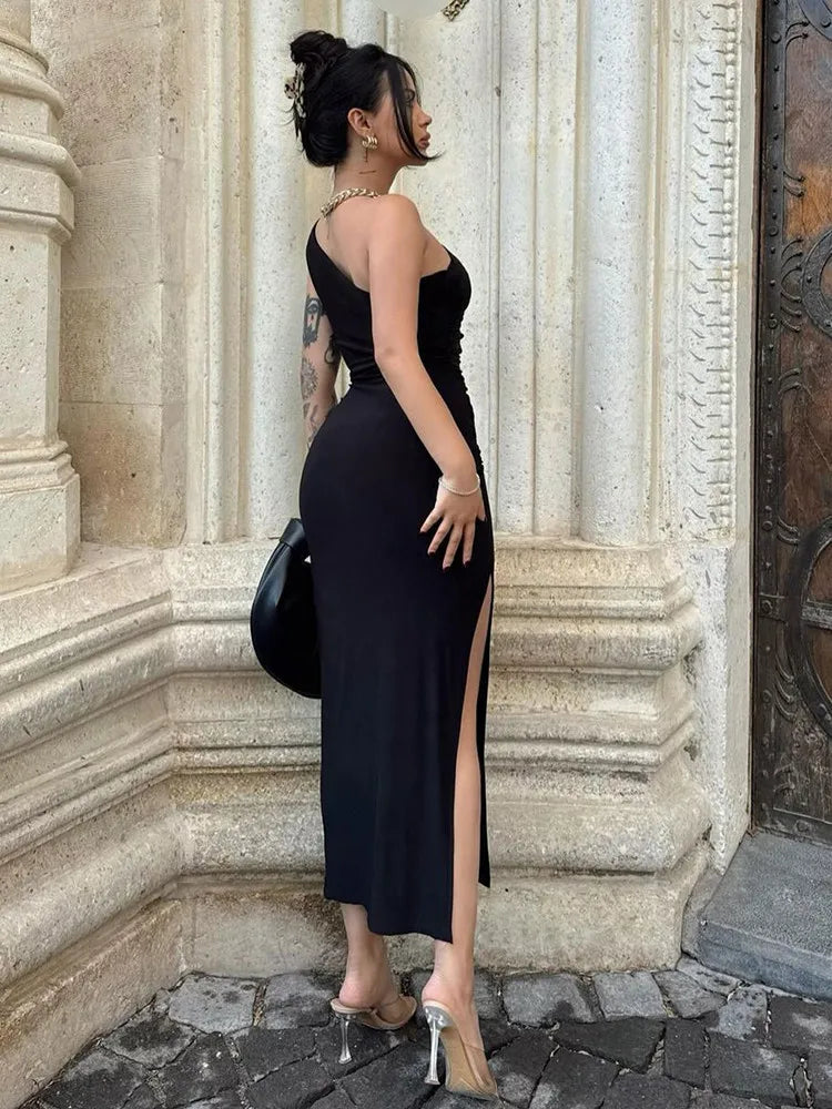 Black Maxi Dress - Elegant Party Summer Fashion Dress