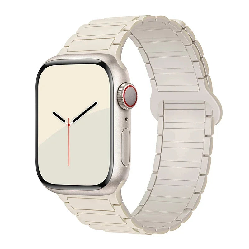 Magnetic Loop for Apple Watch Bands 44mm 40mm 49mm 45mm 41mm 38mm Silicone Bracelet iWatch Series 9 8 7 6 5 4 3 Se ultra 2 strap