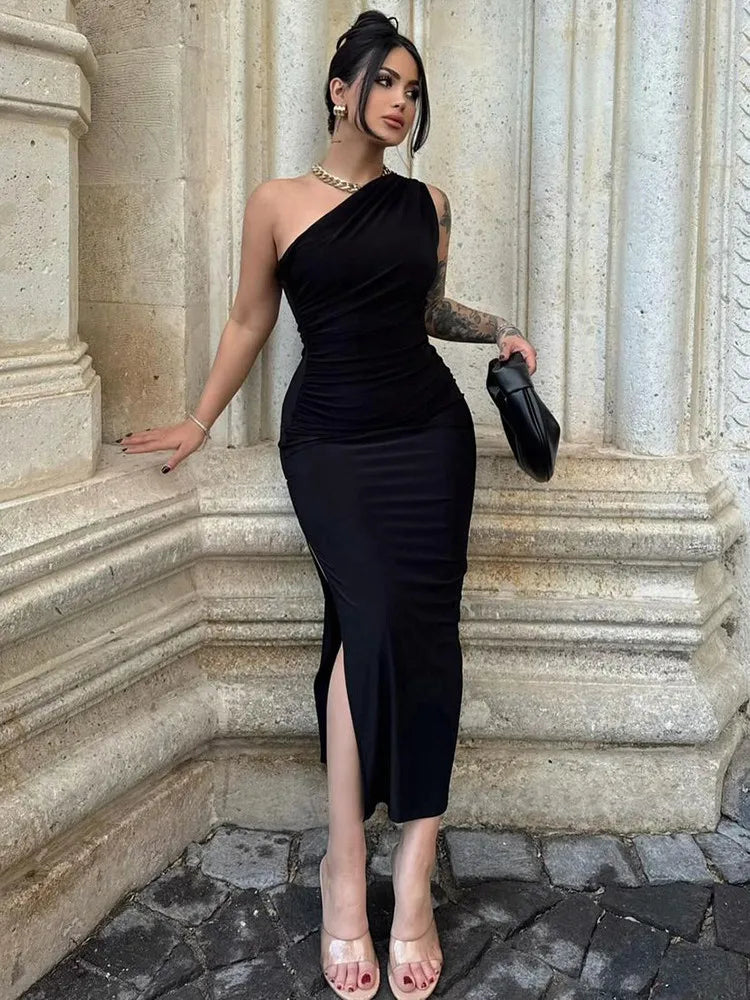 Black Maxi Dress - Elegant Party Summer Fashion Dress