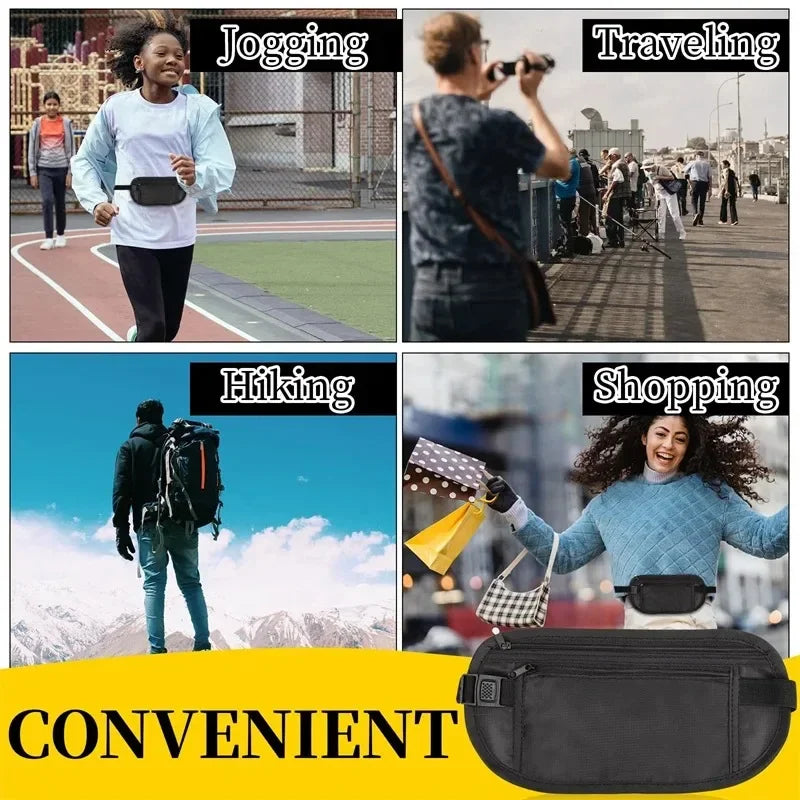 Sport Running Waist Bag - Invisible Travel Money Belt