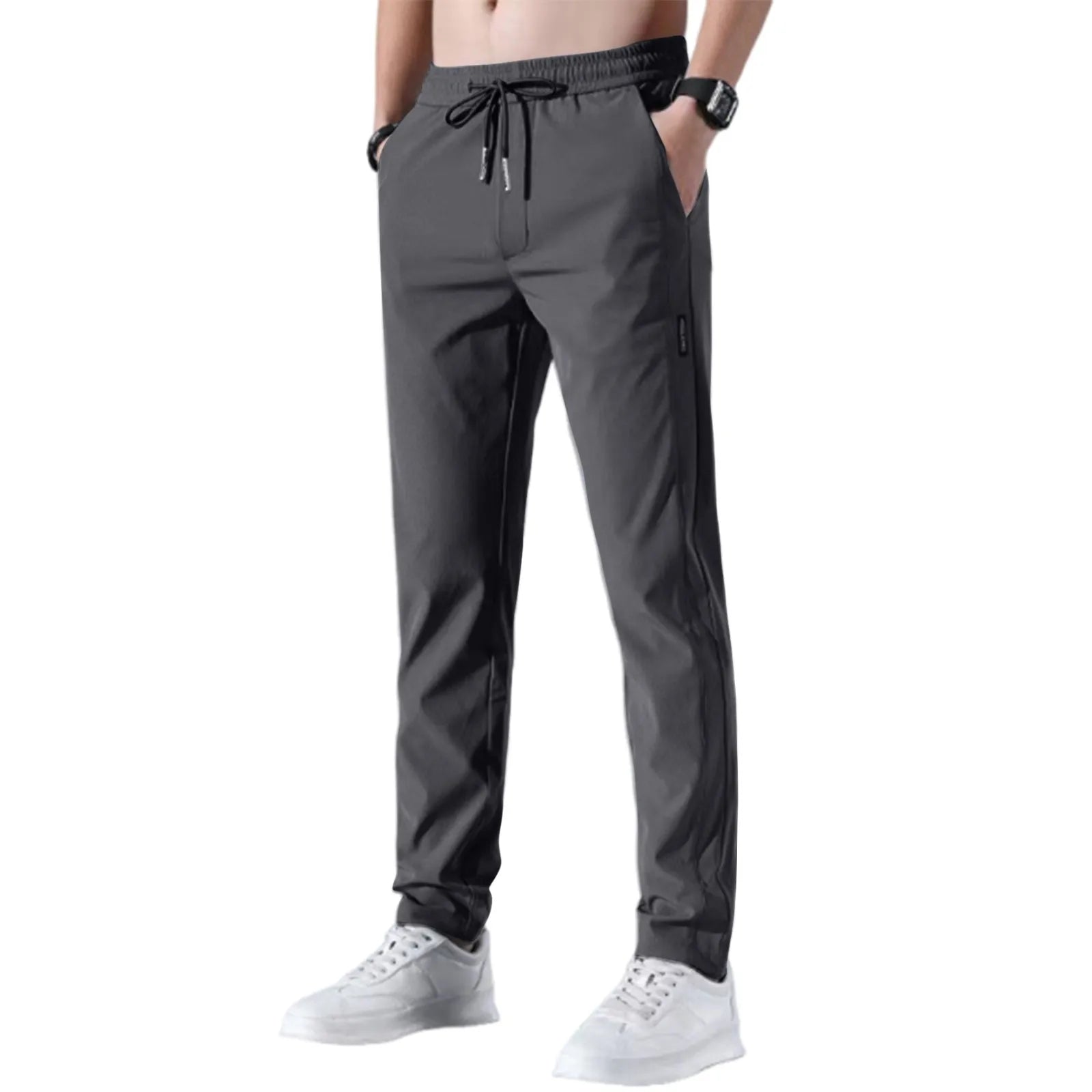 Men's Fast Dry Stretch Pants - Ice Silk Breathable Trousers