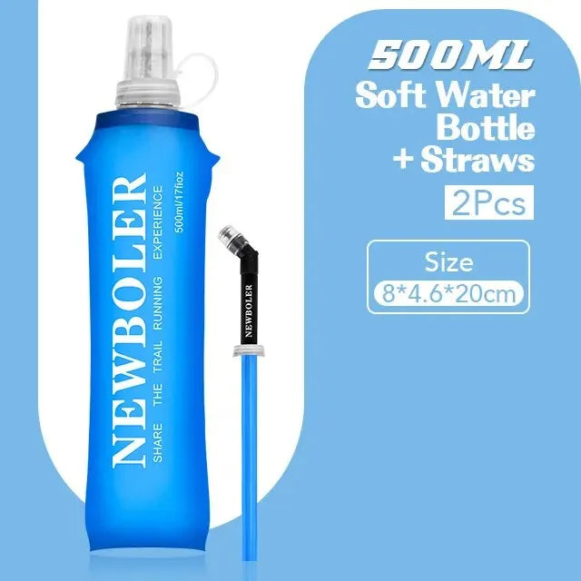Collapsible Water Bottle - Soft Flask for Running & Camping