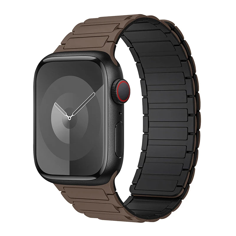 Silicone Strap for Apple Watch 46mm 42mm 49mm 45mm 41mm 44mm 40mm Magnetic Band for lWatch Ultra 2 Series 10 9 8 7 6 SE 5 4 3