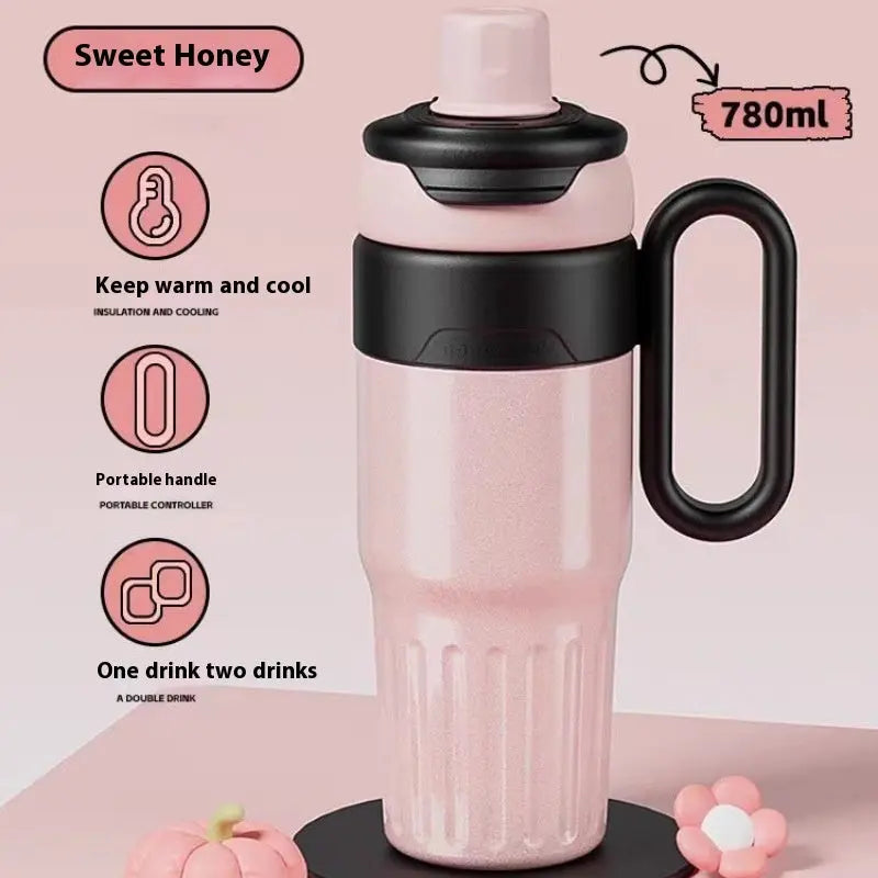 780ml Thermal Cup - Stainless Steel Coffee Thermos with Straw - Eyecatsher Eyecatsher