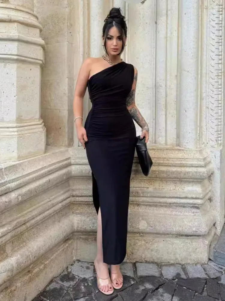 Black Maxi Dress - Elegant Party Summer Fashion Dress