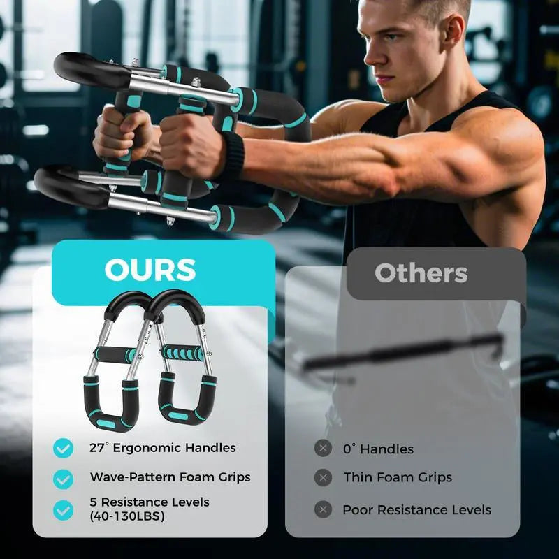 Arm Trainer, Adjustable Chest Workout Equipment, Arm Trainer for Men, Chest Trainer for Men, Shoulder Muscle Training, Portable Spring Resistance Home Fitness Equipment