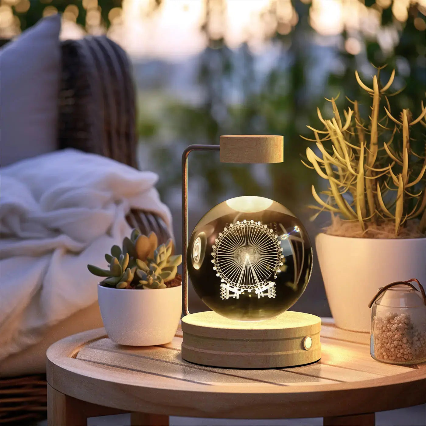 Crystal Ball Dinosaur Night Light - USB Cosmic Bedside Lamp - Eyecatsher Eyecatsher