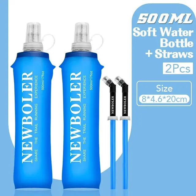Collapsible Water Bottle - Soft Flask for Running & Camping
