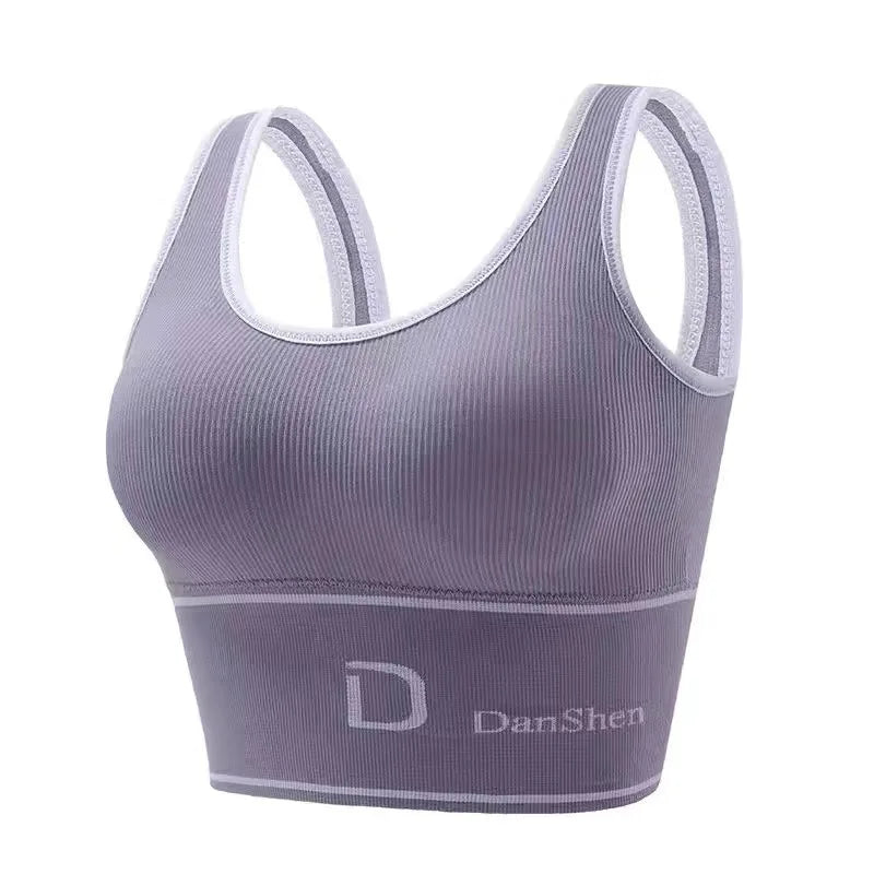 Bra, Sports Underwear, Yoga, High Elasticity, Big U Vest, Underwear, Women's No Steel Ring, Gathered Bra, Wrapped Chest,tube Top