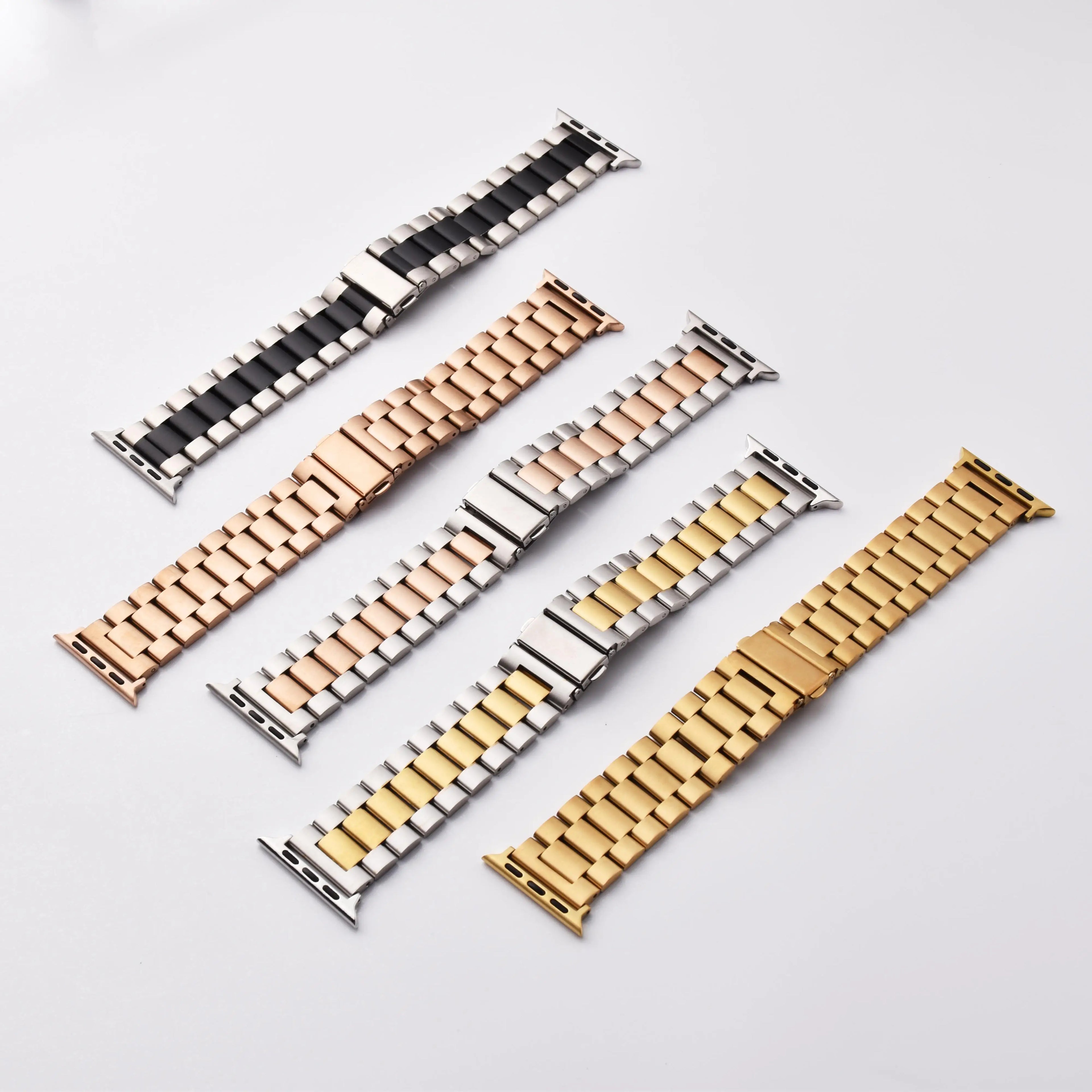 Stainless Steel Apple Watch Band Strap Compatible with Series 9876 SE Ultra iWatch Metal Bracelet 38/42mm 41mm 40/44mm 45mm 49mm