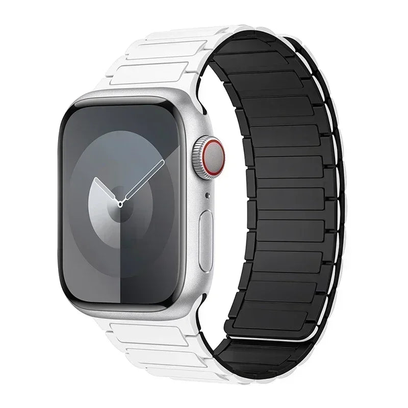 Silicone Strap for Apple Watch 46mm 42mm 49mm 45mm 41mm 44mm 40mm Magnetic Band for lWatch Ultra 2 Series 10 9 8 7 6 SE 5 4 3
