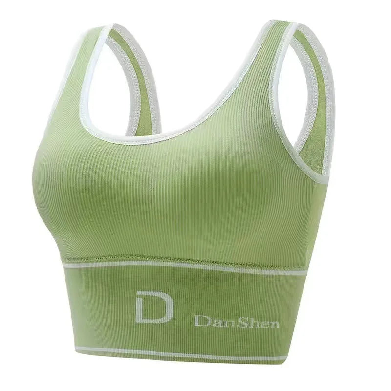 Bra, Sports Underwear, Yoga, High Elasticity, Big U Vest, Underwear, Women's No Steel Ring, Gathered Bra, Wrapped Chest,tube Top