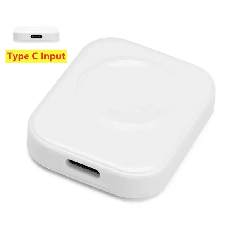 Tiny Magnetic Watch Wireless Charger For Apple Watch series 9 8 7 6 5 SE Type C For iPhone convert for iWatch Series 6 5 3 2 1