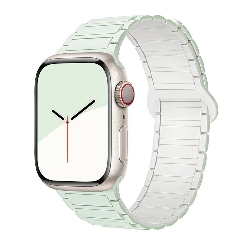 Magnetic Loop for Apple Watch Bands 44mm 40mm 49mm 45mm 41mm 38mm Silicone Bracelet iWatch Series 9 8 7 6 5 4 3 Se ultra 2 strap