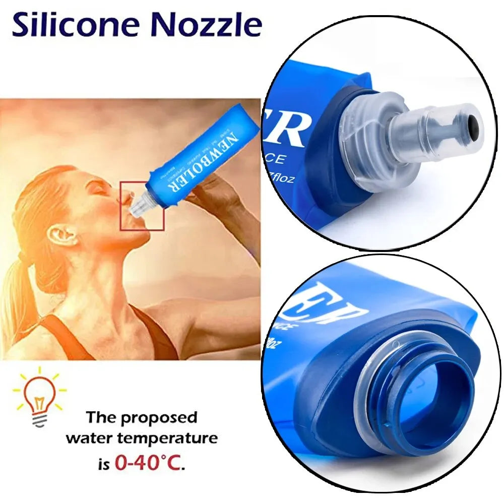 Collapsible Water Bottle - Soft Flask for Running & Camping