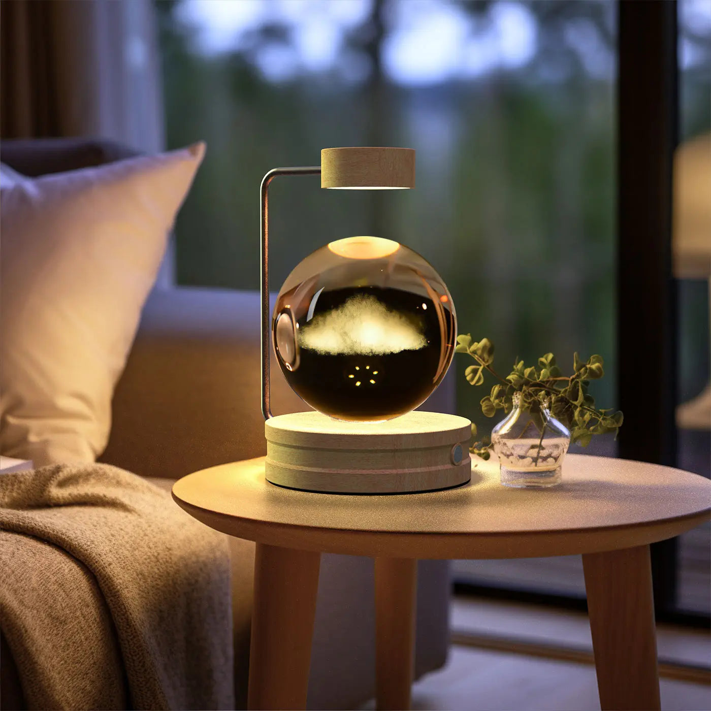 Crystal Ball Dinosaur Night Light - USB Cosmic Bedside Lamp - Eyecatsher Eyecatsher