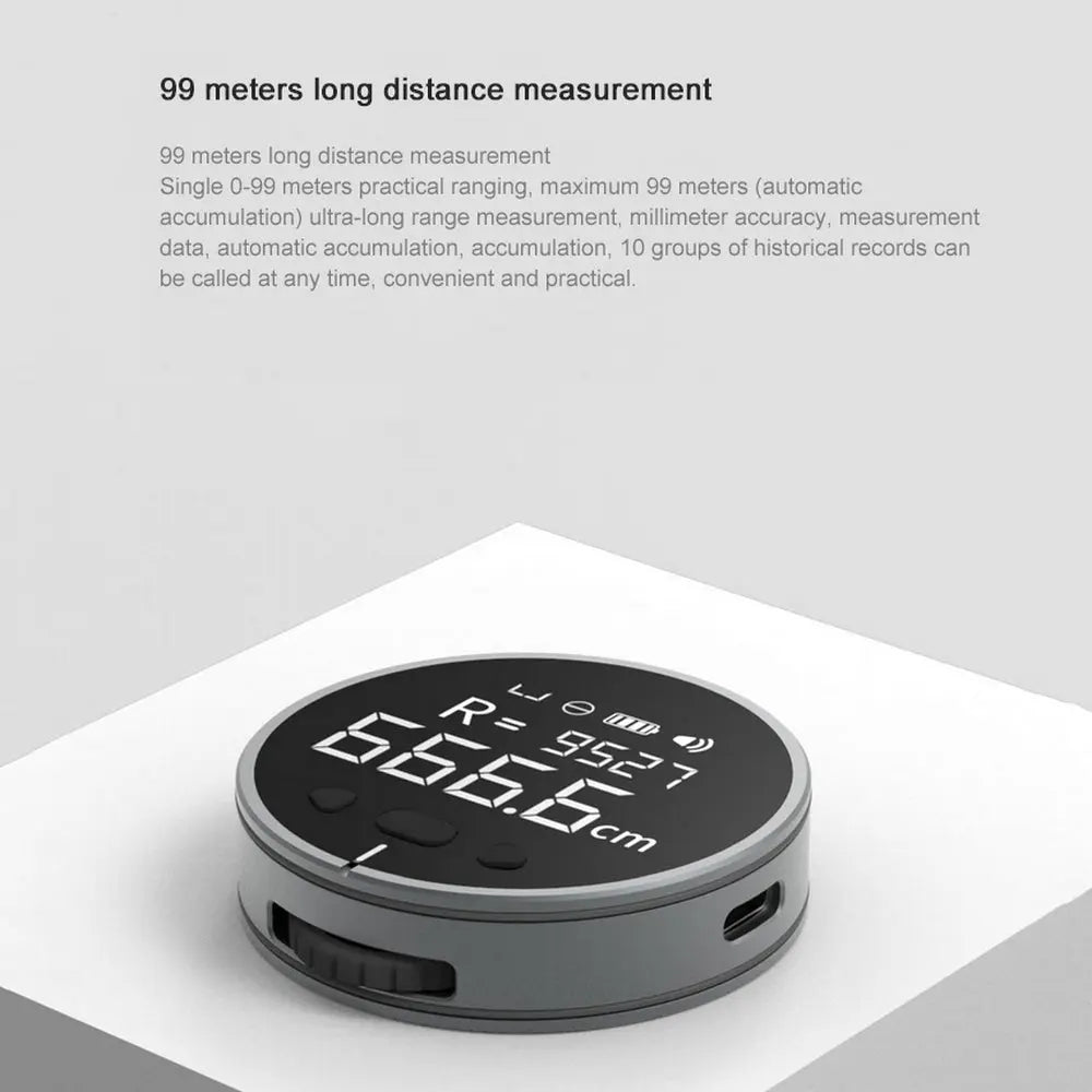 Distance Measuring Instrument Electronic Measuring Ruler Tape Measure High Definition Digital LCD High Precision Electronic Measuring Ruler Tool Eyecatsher