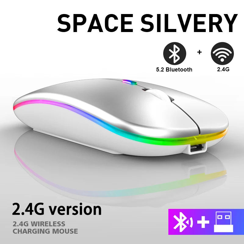 2025New Wireless Mouse Gaming Mouse Backlight USB Compatible RGB Rechargeable Mice Silent Backlit Ergonomic  Mouse for Laptop PC