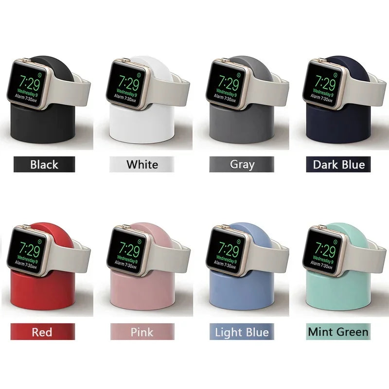 Charger Stand For Apple Watch Series 9 8 Ultra 7 6 5 SE 4 3 2 Charger Dock Station Silicone Bracket Iwatch Charging Cable Holder