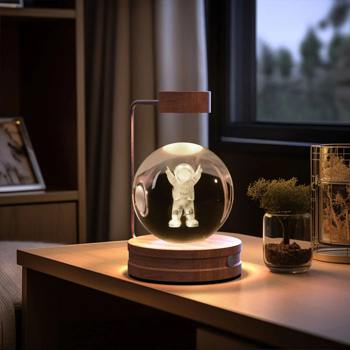 Crystal Ball Dinosaur Night Light - USB Cosmic Bedside Lamp - Eyecatsher Eyecatsher