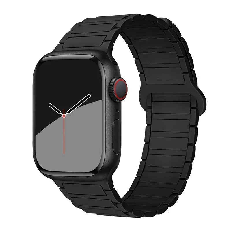 Magnetic Loop for Apple Watch Bands 44mm 40mm 49mm 45mm 41mm 38mm Silicone Bracelet iWatch Series 9 8 7 6 5 4 3 Se ultra 2 strap