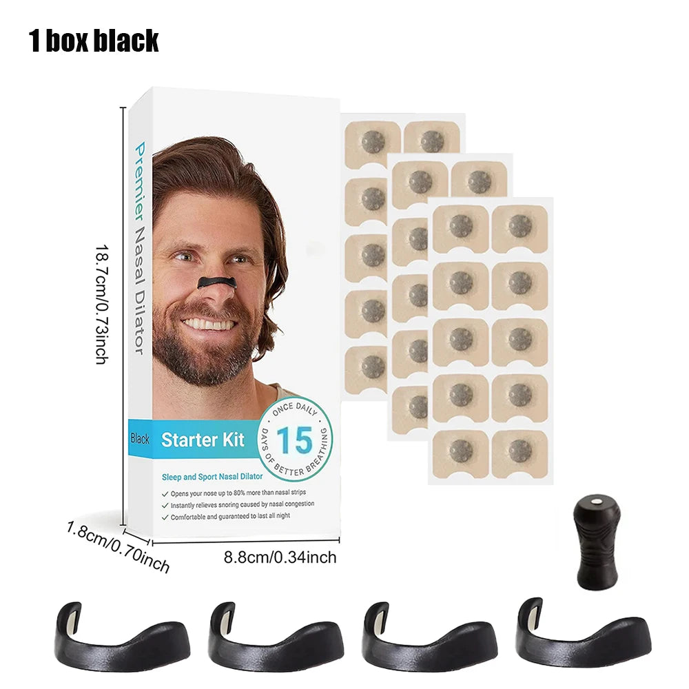 30Days/Box Nasal Breathing Dilators Kits Magnetic Nose Clip Strips Increase Sports Air Intake Improve Sleeping Anti Snoring