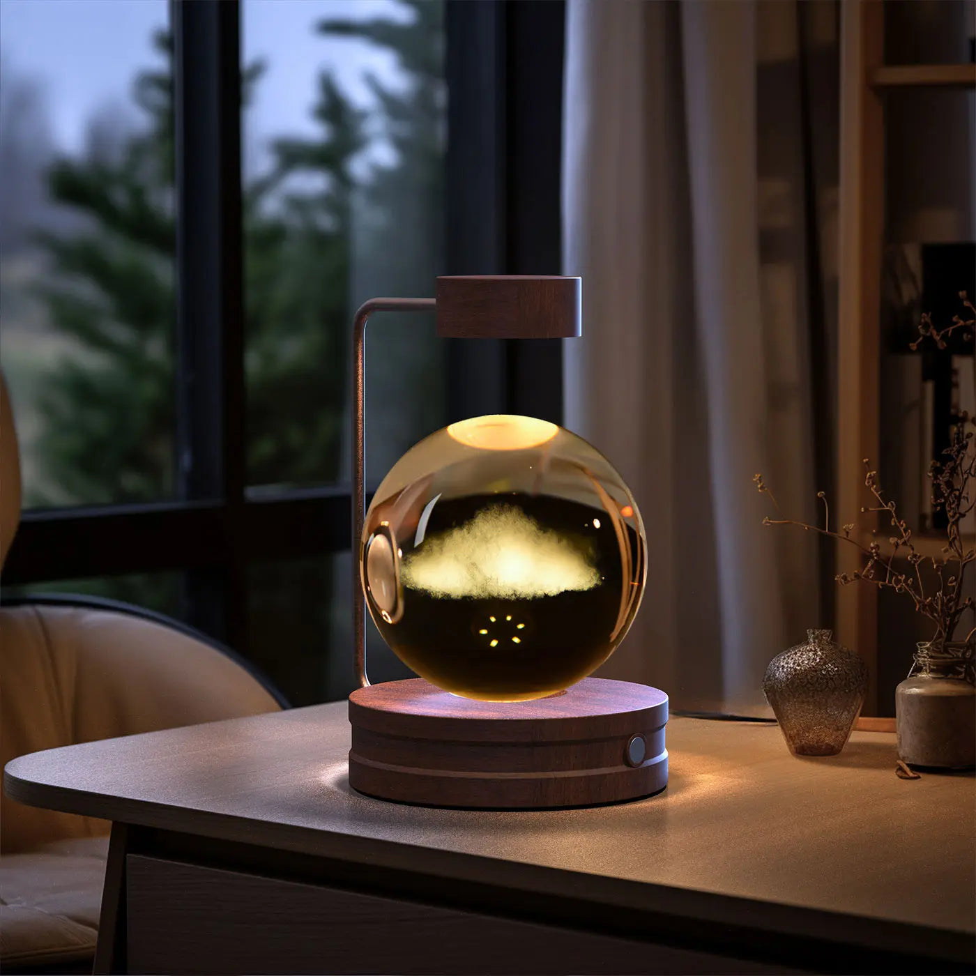 Crystal Ball Dinosaur Night Light - USB Cosmic Bedside Lamp - Eyecatsher Eyecatsher