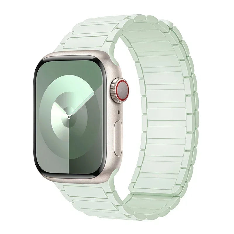 Silicone Strap for Apple Watch 46mm 42mm 49mm 45mm 41mm 44mm 40mm Magnetic Band for lWatch Ultra 2 Series 10 9 8 7 6 SE 5 4 3