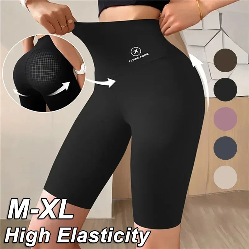 Women's High Waist Sports Shorts - Yoga Fitness Leggings