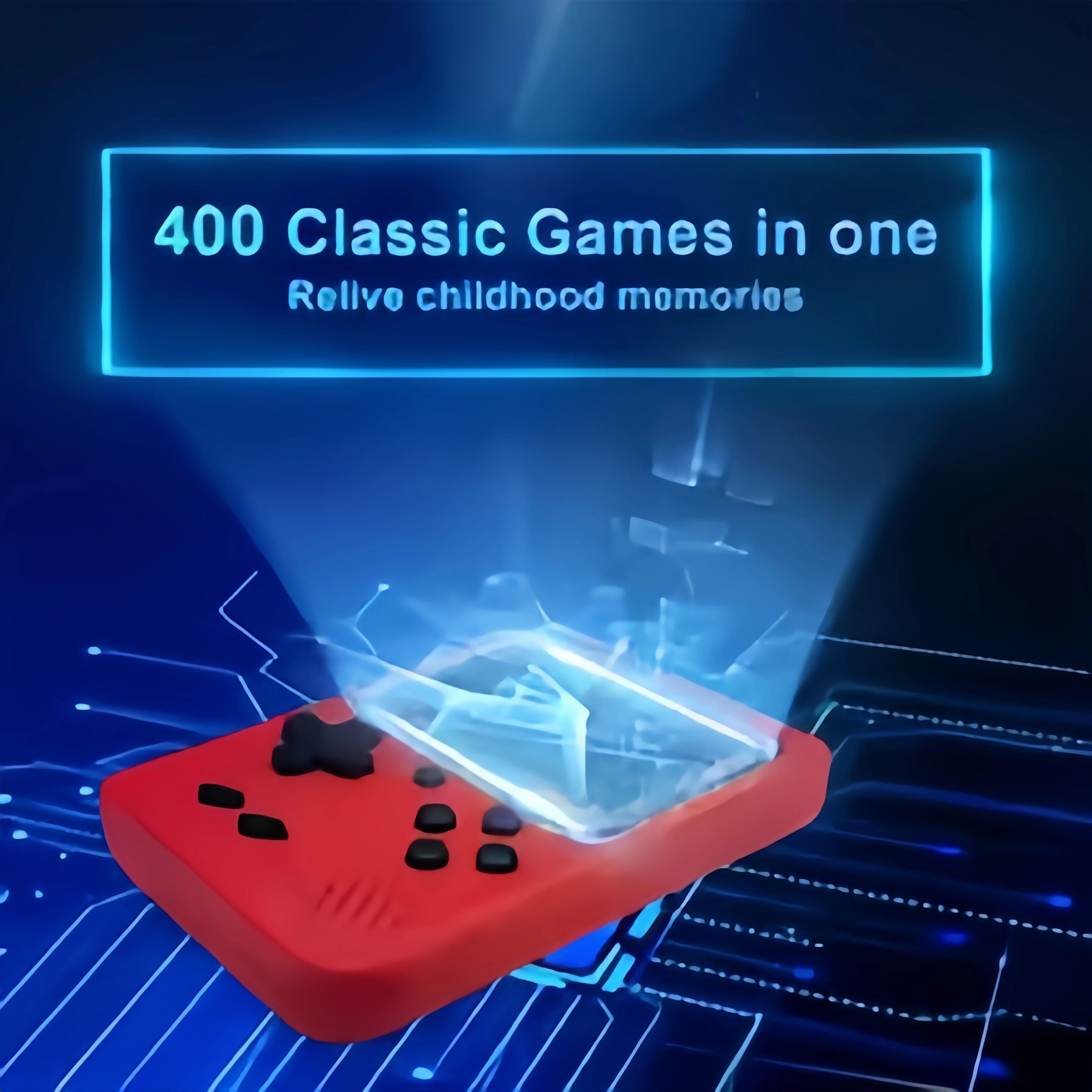 3.0 Inch Retro Game Console with 400 Built-in Games, Portable Handheld Mini Gaming Device, Christmas Gift for Kids & Adults