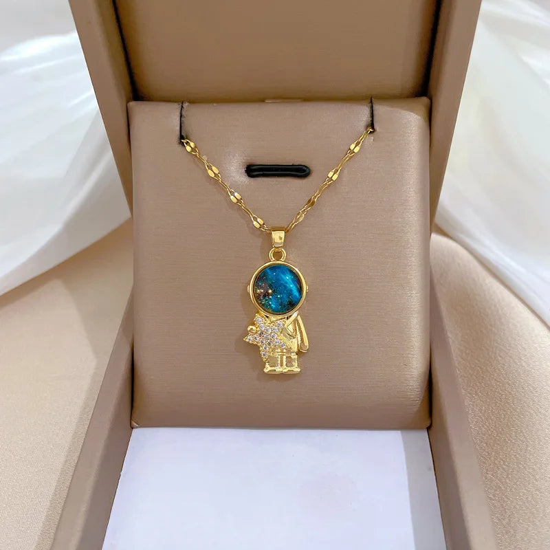 Y2K Starry Sky Necklace - Star and Moon Clavicle Chain