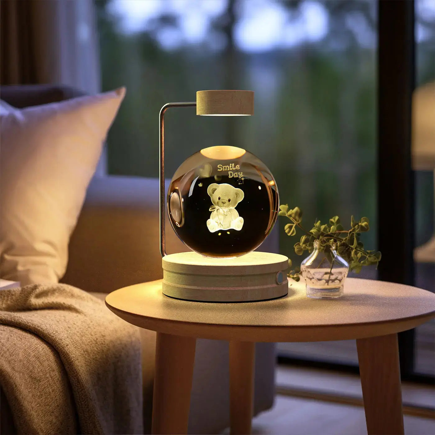 Crystal Ball Dinosaur Night Light - USB Cosmic Bedside Lamp - Eyecatsher Eyecatsher