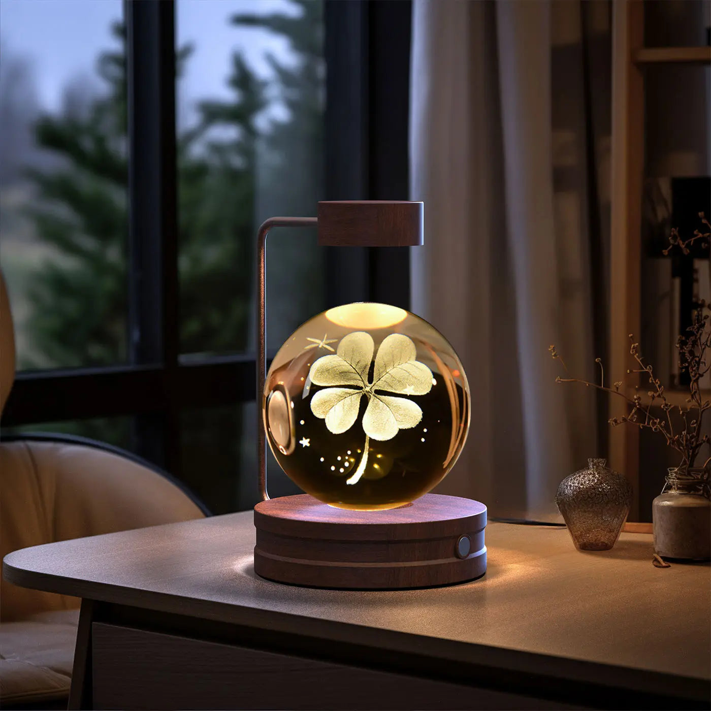 Crystal Ball Dinosaur Night Light - USB Cosmic Bedside Lamp - Eyecatsher Eyecatsher