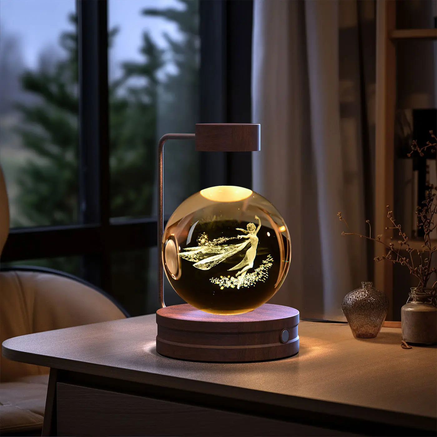 Crystal Ball Dinosaur Night Light - USB Cosmic Bedside Lamp - Eyecatsher Eyecatsher