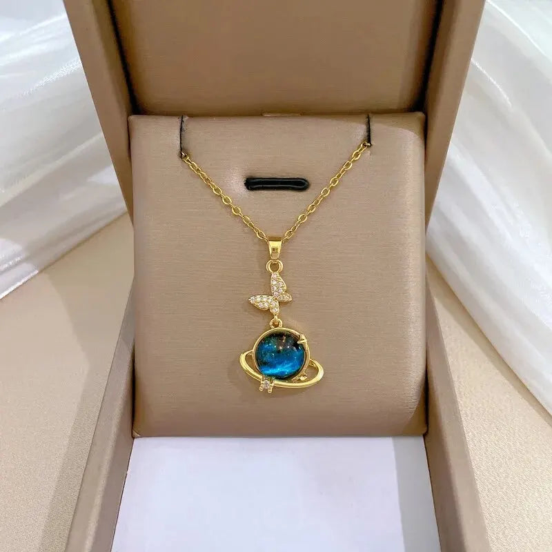 Y2K Starry Sky Necklace - Star and Moon Clavicle Chain