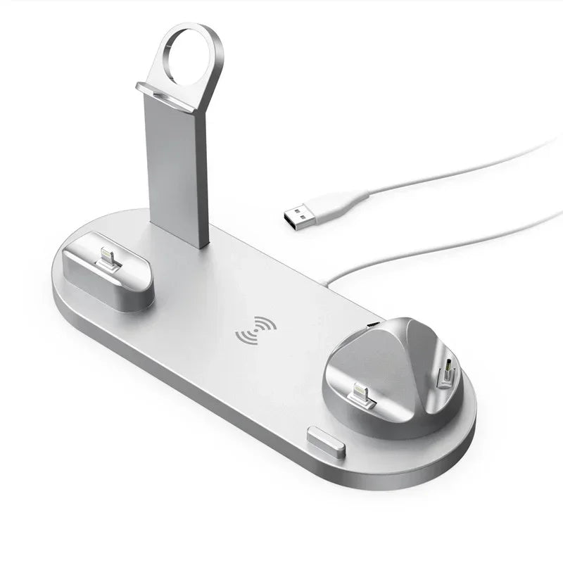 100W 7 In 1 Wireless Charger Stand For iPhone 16-12 Apple Watch 9/8/7/6 Airpods Pro2/1 Phone Chargers Fast Charging Dock Station