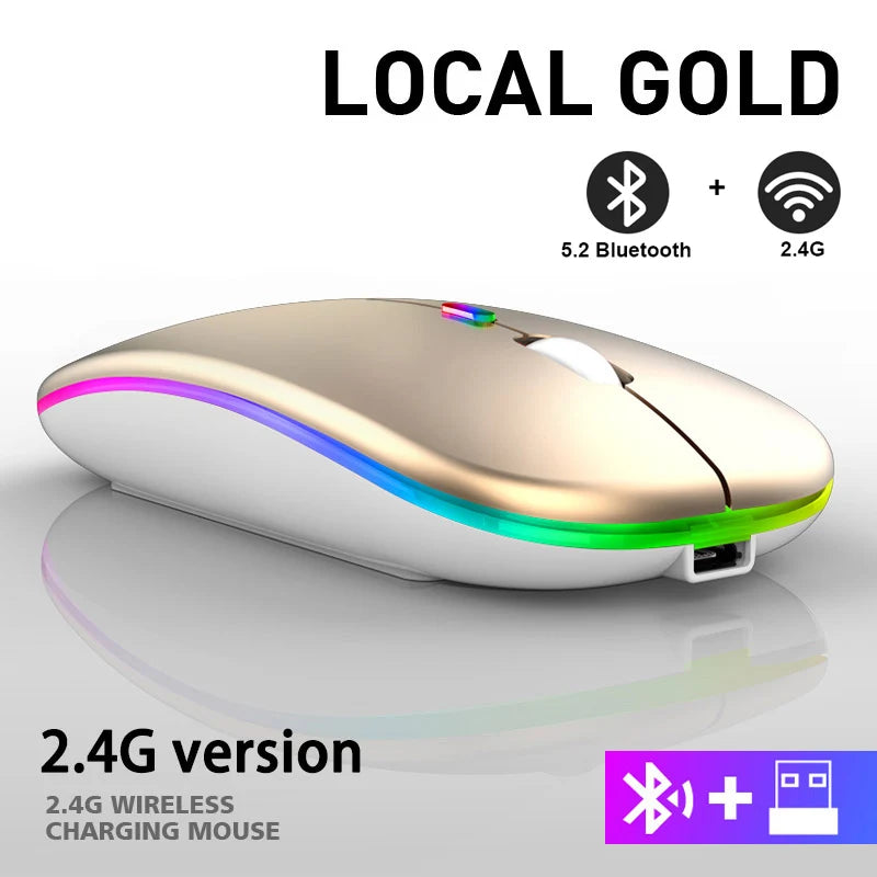2025New Wireless Mouse Gaming Mouse Backlight USB Compatible RGB Rechargeable Mice Silent Backlit Ergonomic  Mouse for Laptop PC