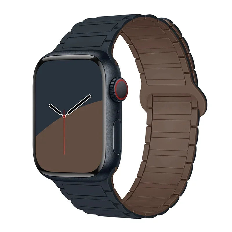 Magnetic Loop for Apple Watch Bands 44mm 40mm 49mm 45mm 41mm 38mm Silicone Bracelet iWatch Series 9 8 7 6 5 4 3 Se ultra 2 strap