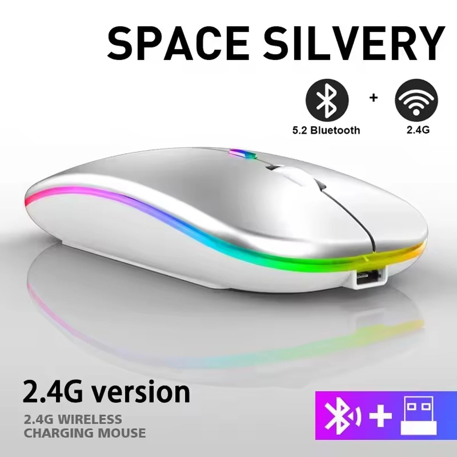 2025New Wireless Mouse Gaming Mouse Backlight USB Compatible RGB Rechargeable Mice Silent Backlit Ergonomic  Mouse for Laptop PC